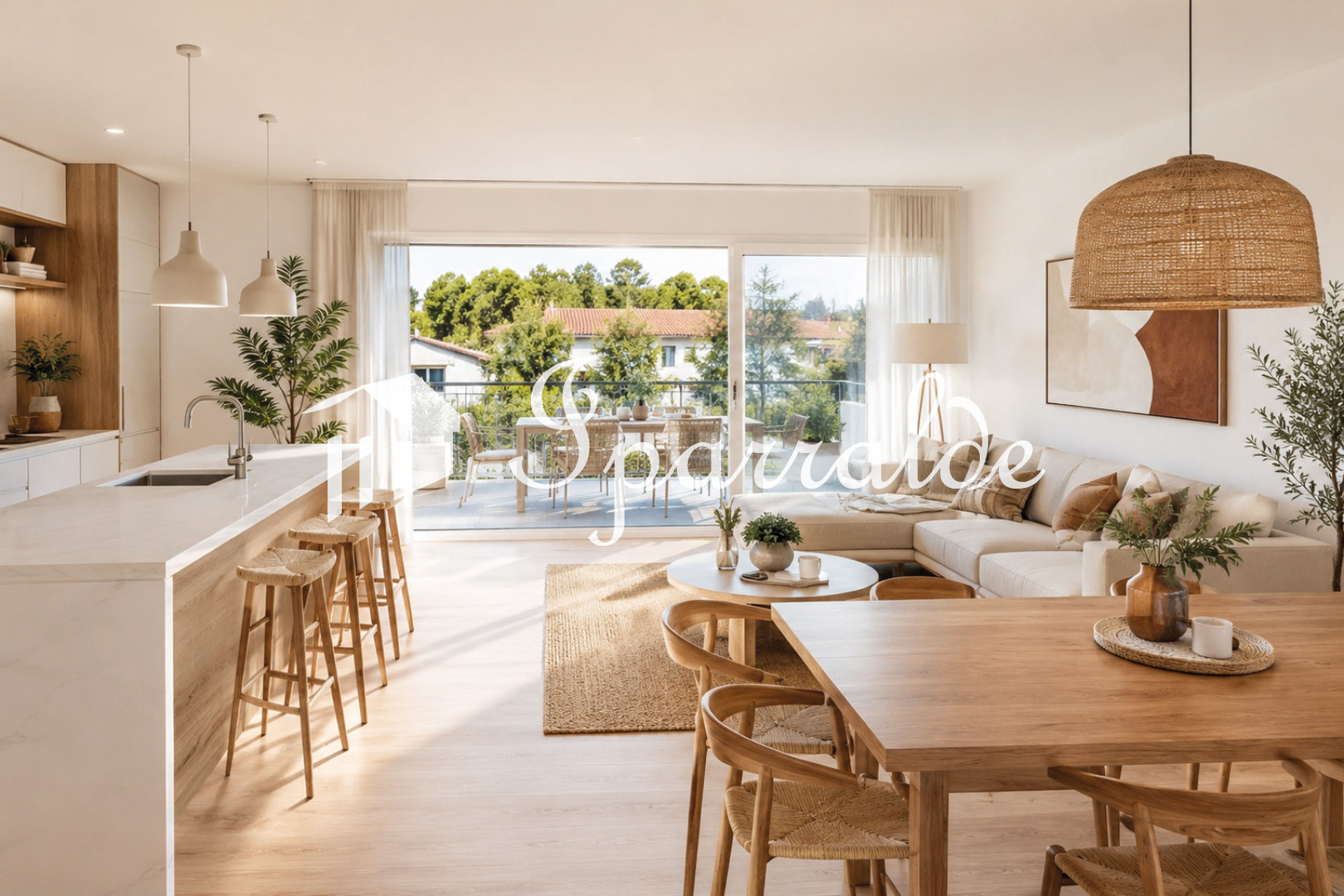 OBRA NUEVA: Vivienda A ESTRENAR YA, disponible de inmediato, con 3 habitaciones, 2 baños, gran Terraza y 2 plazas de garaje.
