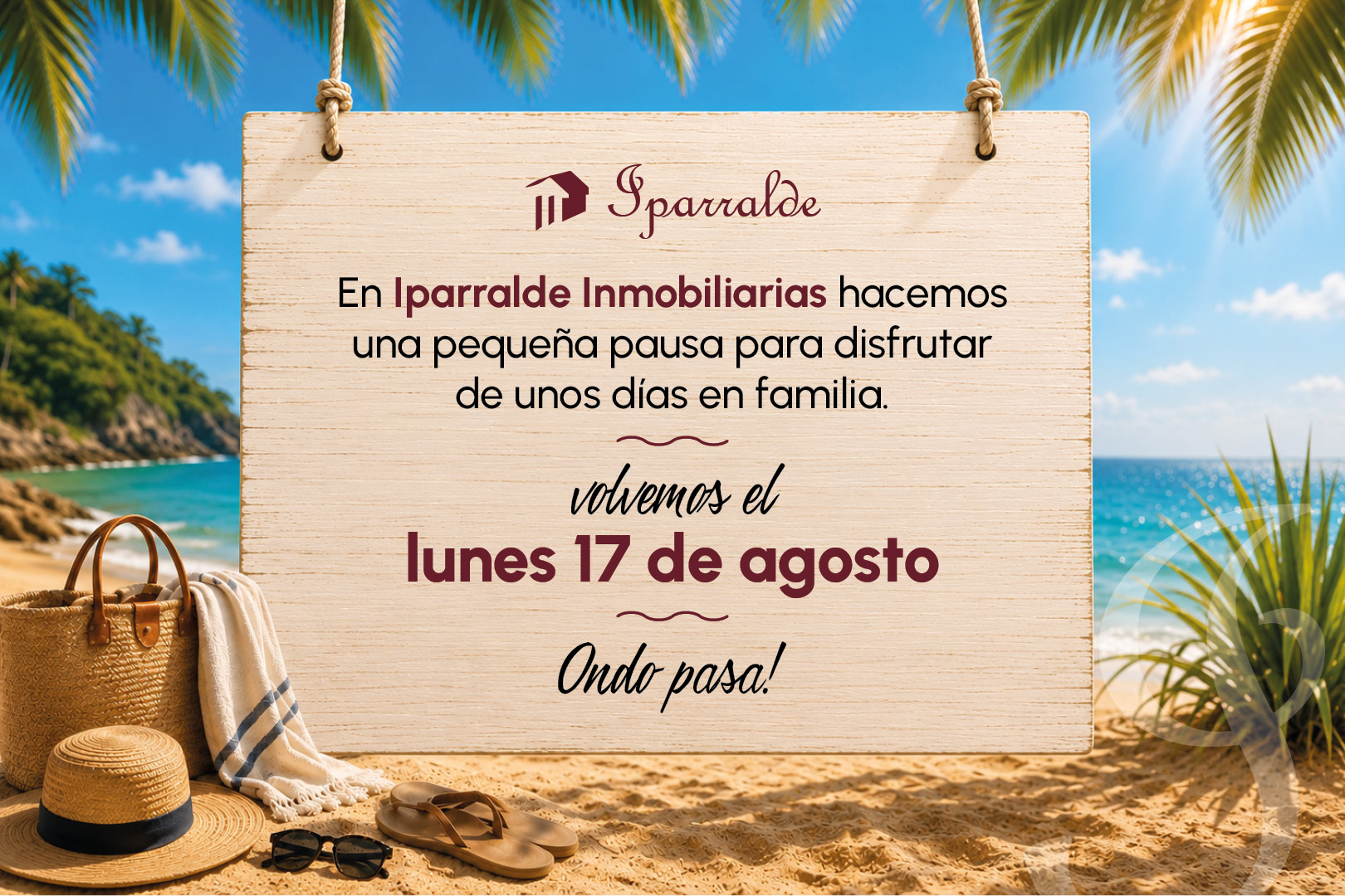 En Iparralde Inmobiliarias hacemos una pequeña pausa
