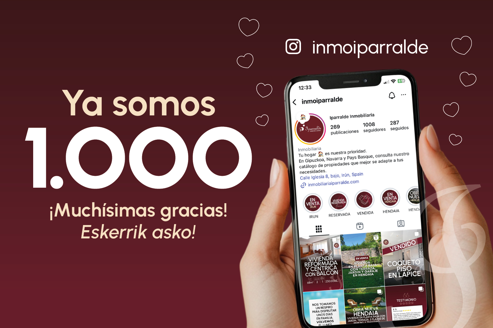 ¡Ya somos más de 1.000 en Instagram!