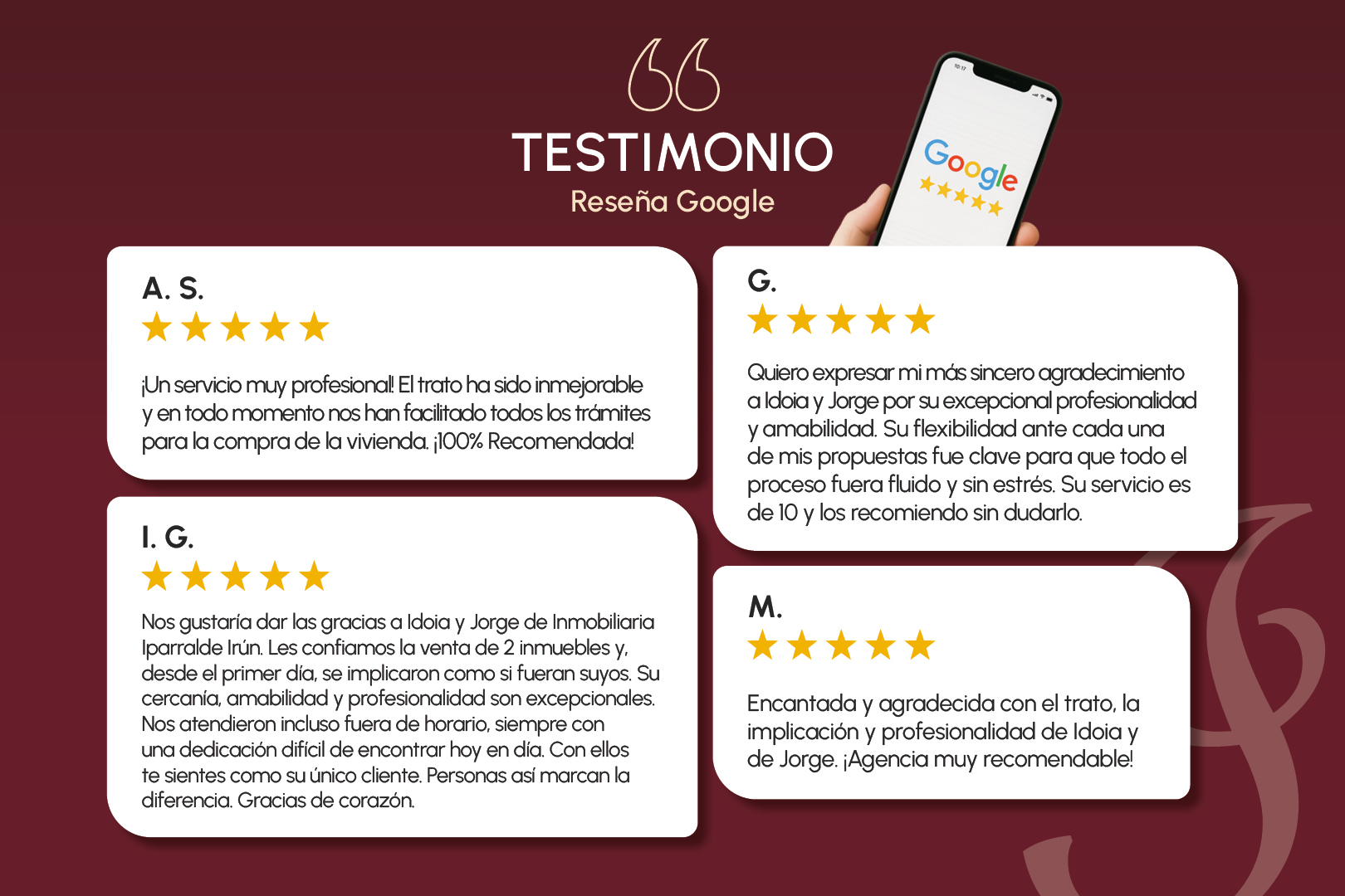 GRACIAS POR VUESTRAS 5 ESTRELLAS 